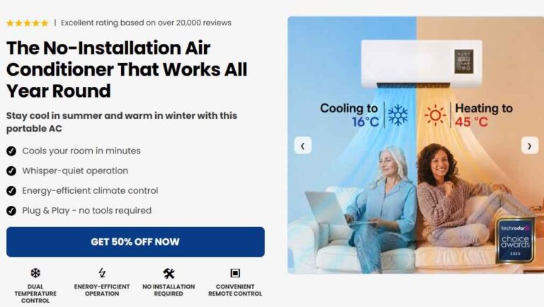 Coolizi Cooling Ace: Portable Air Conditioner Bedroom